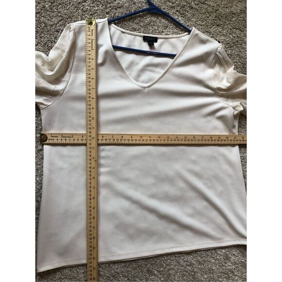 Ann Taylor Factory Women’s White Long Sleeve Elegant Blouse Size L - Picture 7 of 7